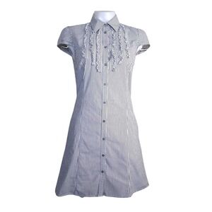 Armani Exchange Black and White Striped Dress